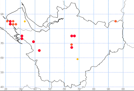Distribution map for dingy skipper